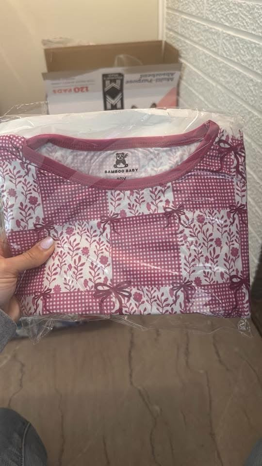 Rosy Ribbon Garden 2 Piece PJ Long Set