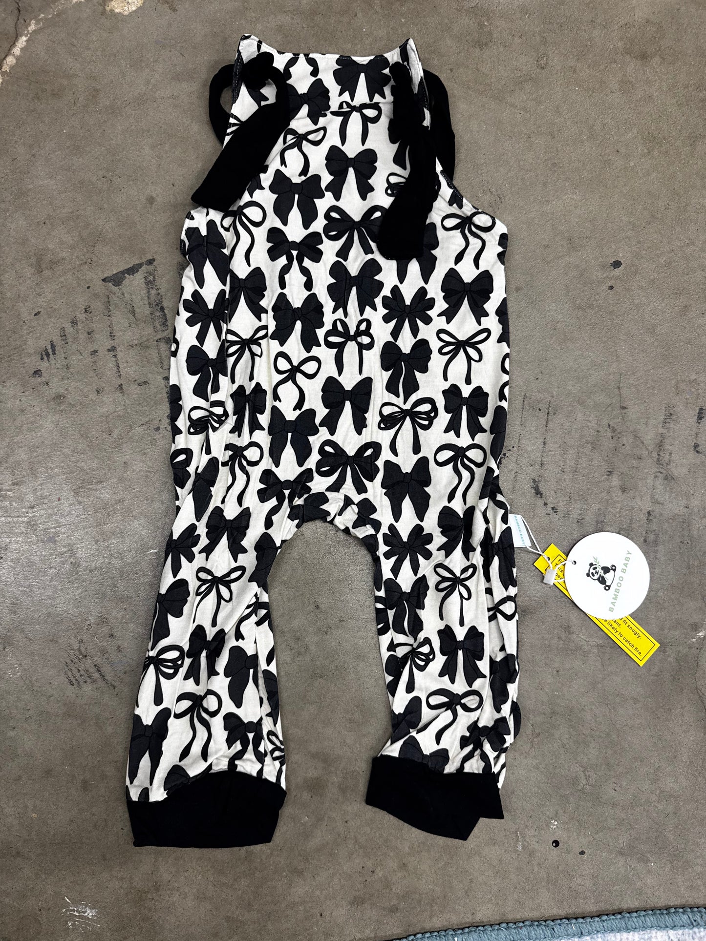 Midnight Ribbons Knotted Overalls