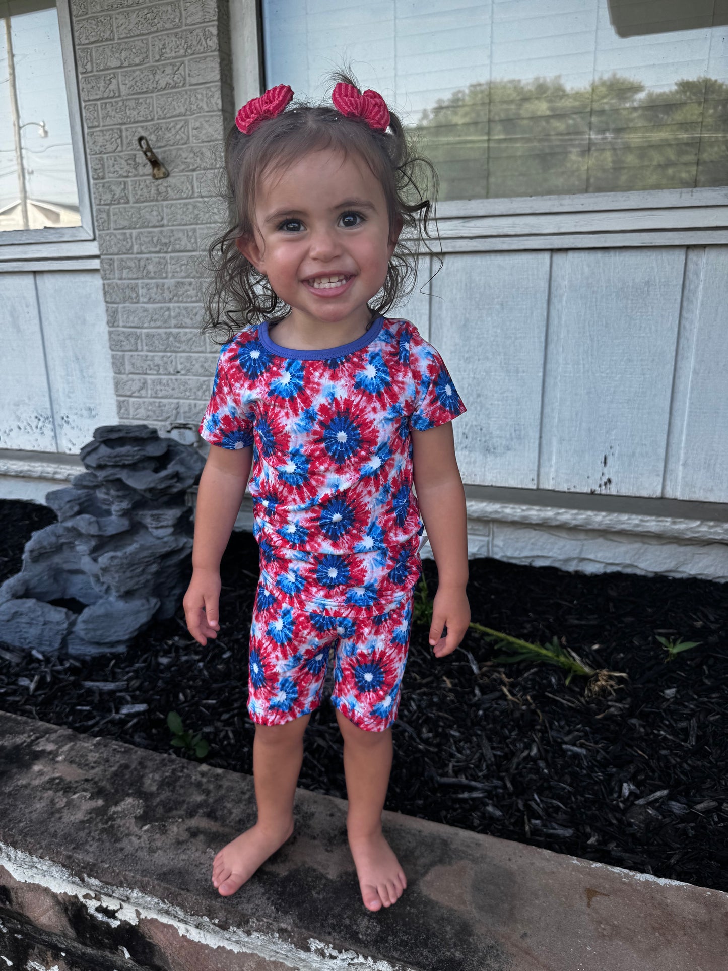 Patriotic Burst 2 Piece PJ Shorts Lounge Set