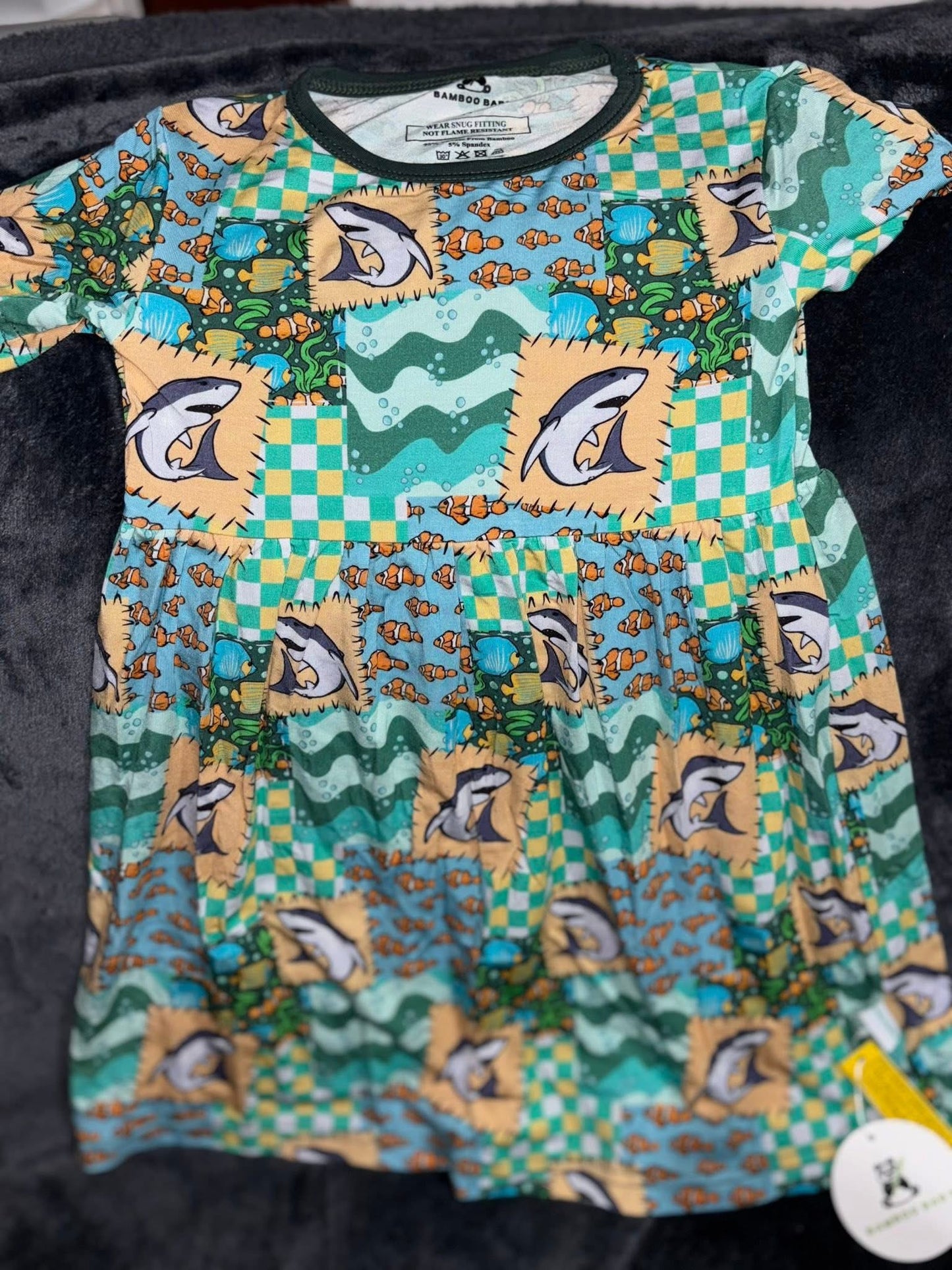 Fin-Tastic Friends Short Sleeve Twirl Dress
