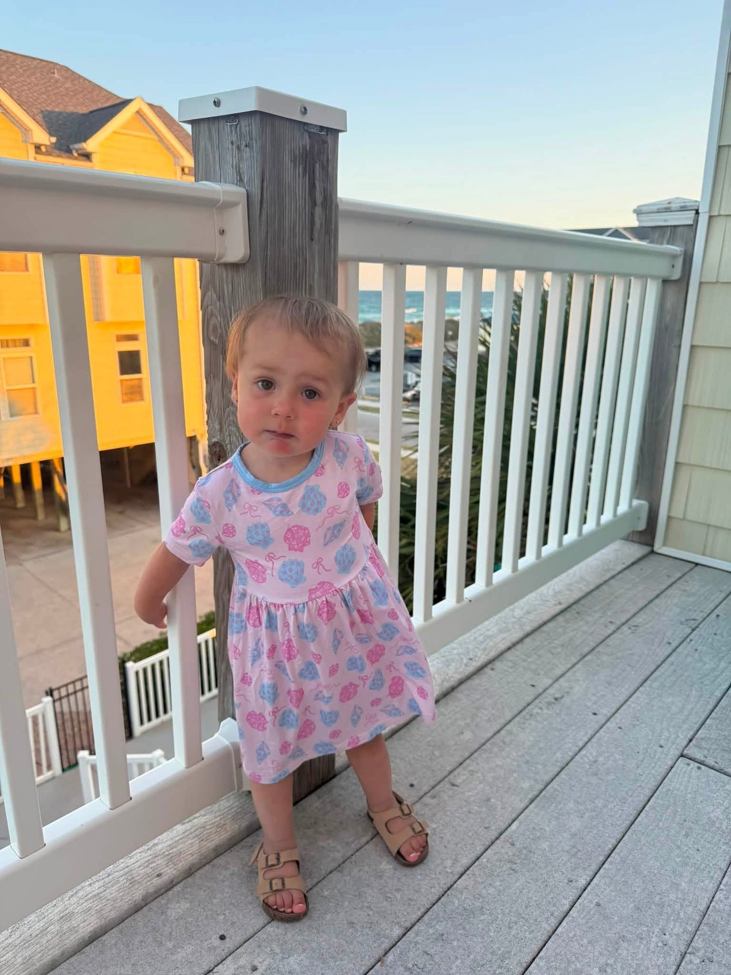 Seashell Dreams Short Sleeve Twirl Dress