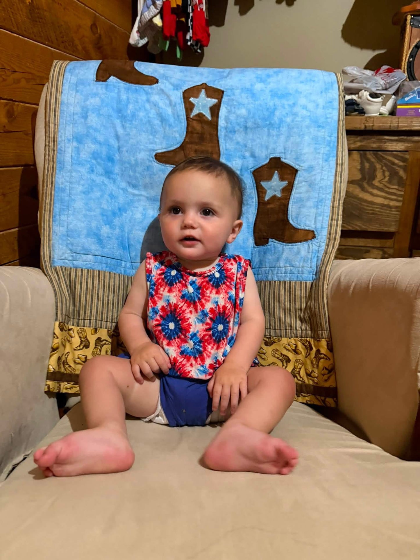 Patriotic Burst Boy Tank Set