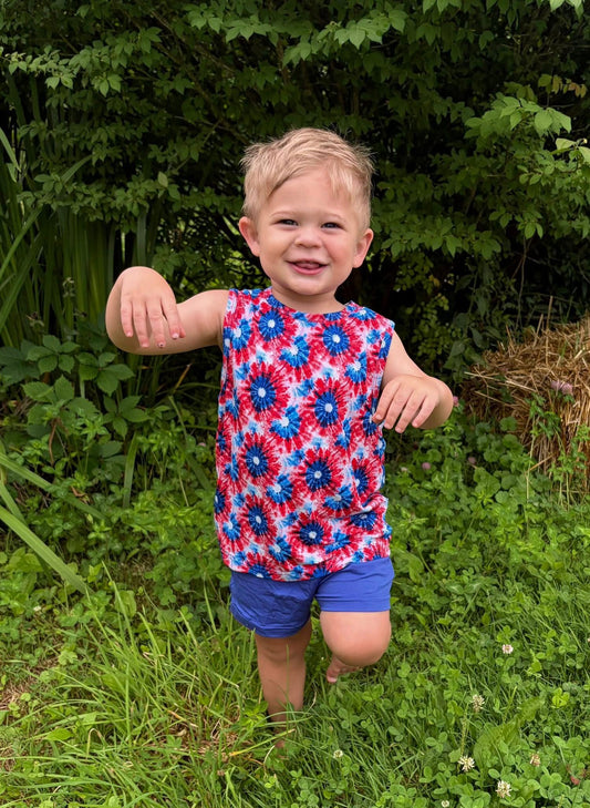 Patriotic Burst Boy Tank Set