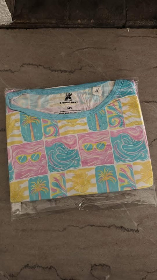 Tropic Like It’s Hot 2 Piece Shorts PJ Lounge Set