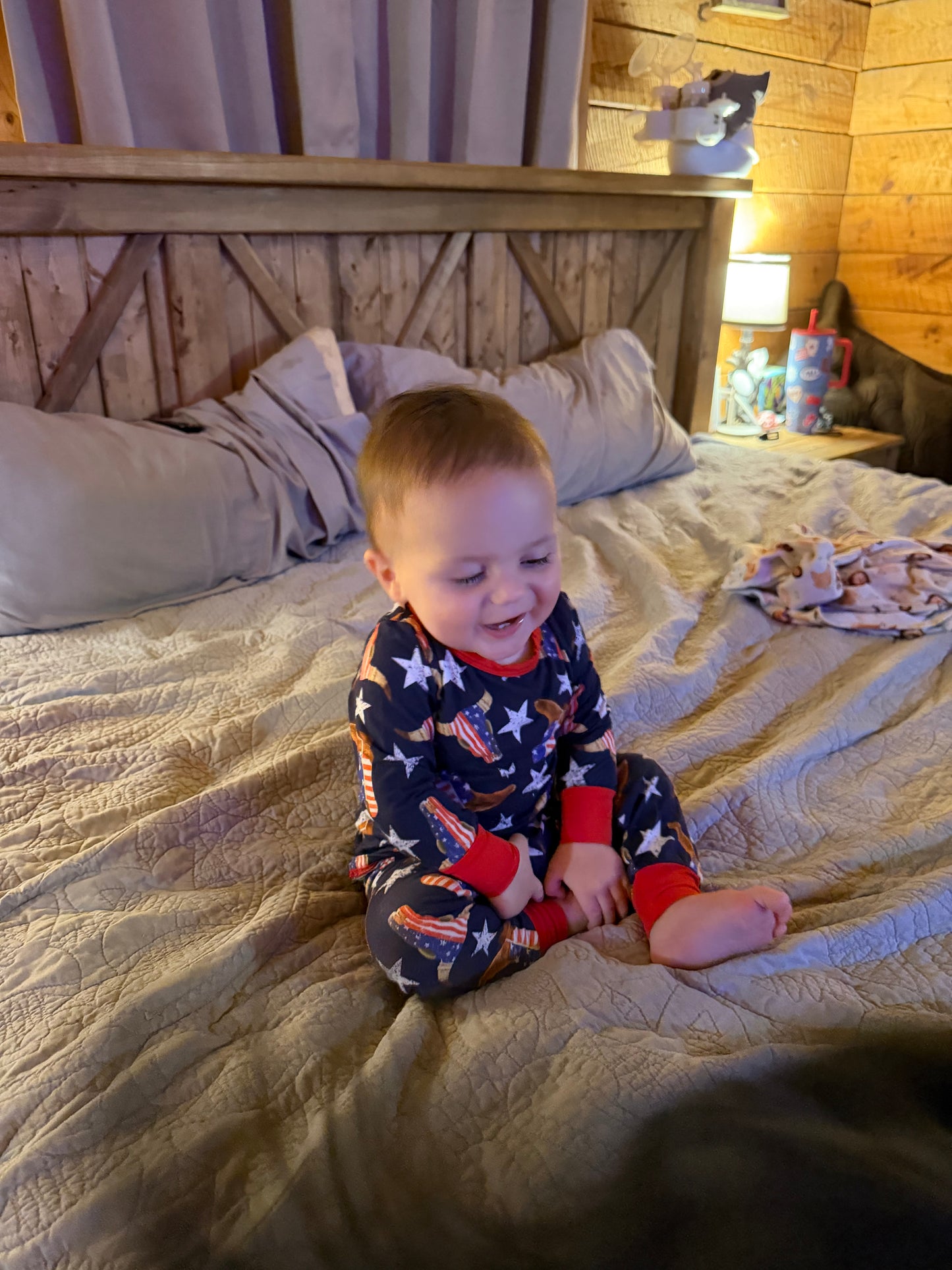 Stars, Stripes, & Cowboy Nights 2 Piece Long Pants Set
