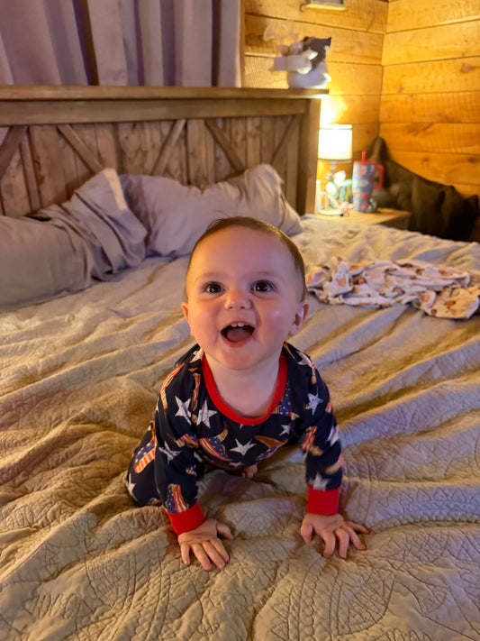 Stars, Stripes, & Cowboy Nights 2 Piece Long Pants Set